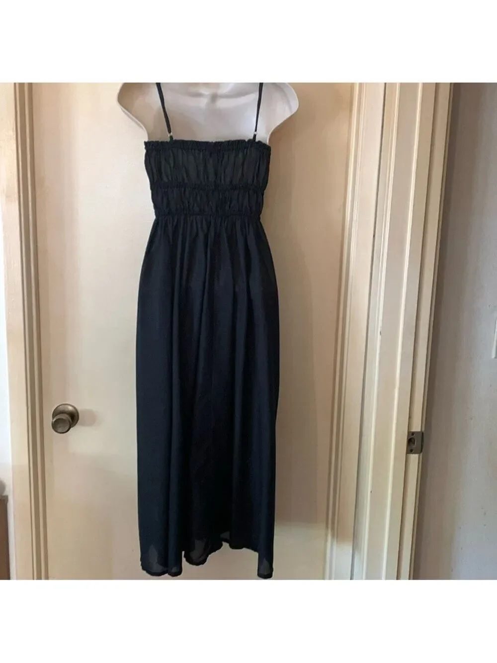 J Crew sheer black cover up dress size S NWT